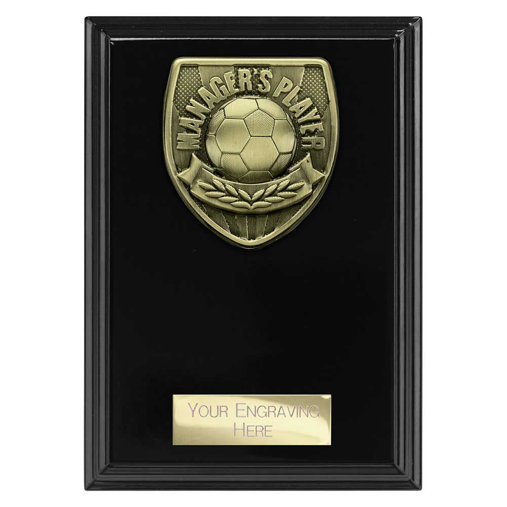 Cobra Football Managers Player Plaque Award (Black)