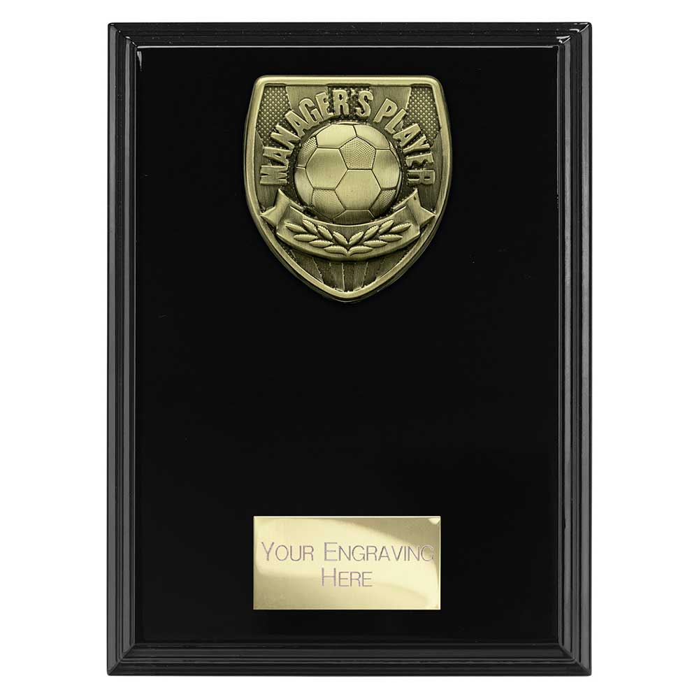 Cobra Football Managers Player Plaque Award (Black)