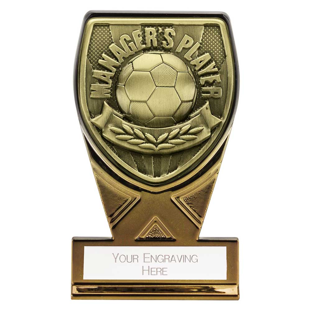 Fusion Cobra Managers Player Mini Football Trophy (Black/Gold)