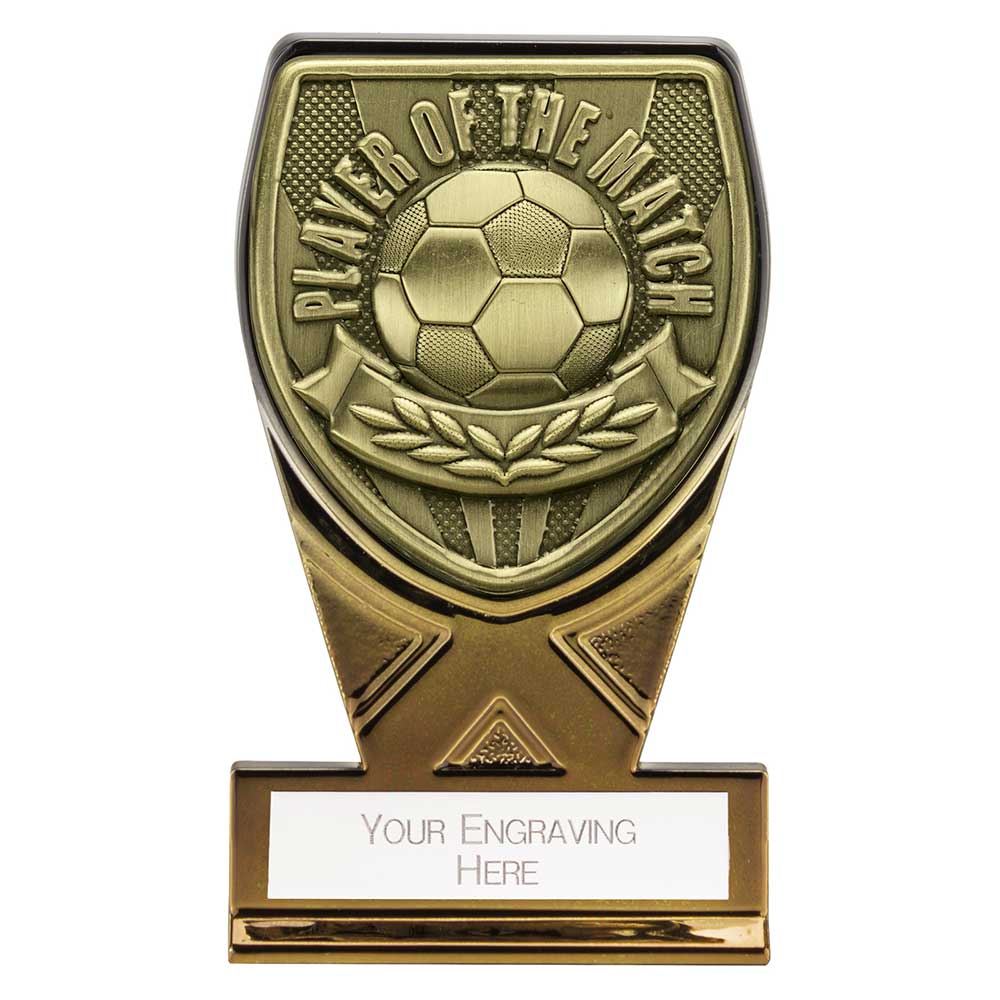 Fusion Cobra Player of the Match Mini Football Trophy (Black/Gold)