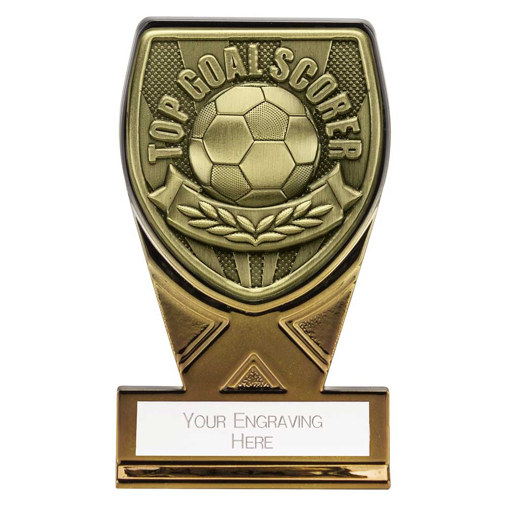 Fusion Cobra Top Scorer Mini Football Trophy (Black/Gold)