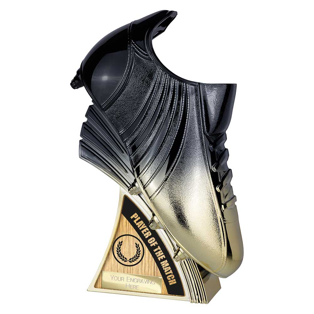 Power Boot Player of the Match Football Trophy (Black/Gold)