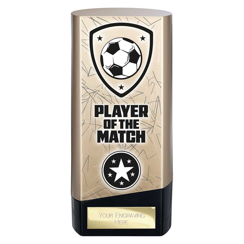 Prime Player of the Match Football Trophy (Gold/Black)