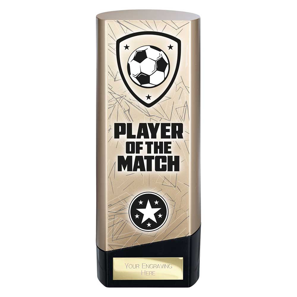 Prime Player of the Match Football Trophy (Gold/Black)