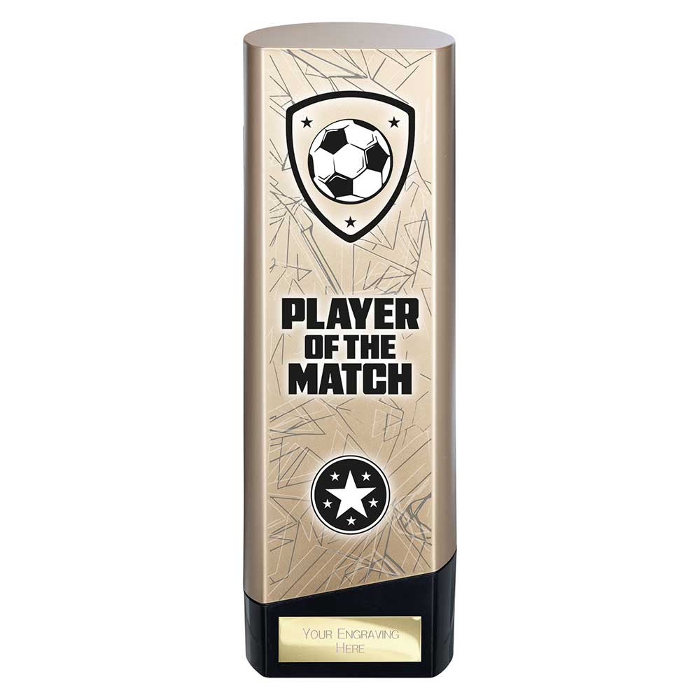 Prime Player of the Match Football Trophy (Gold/Black)