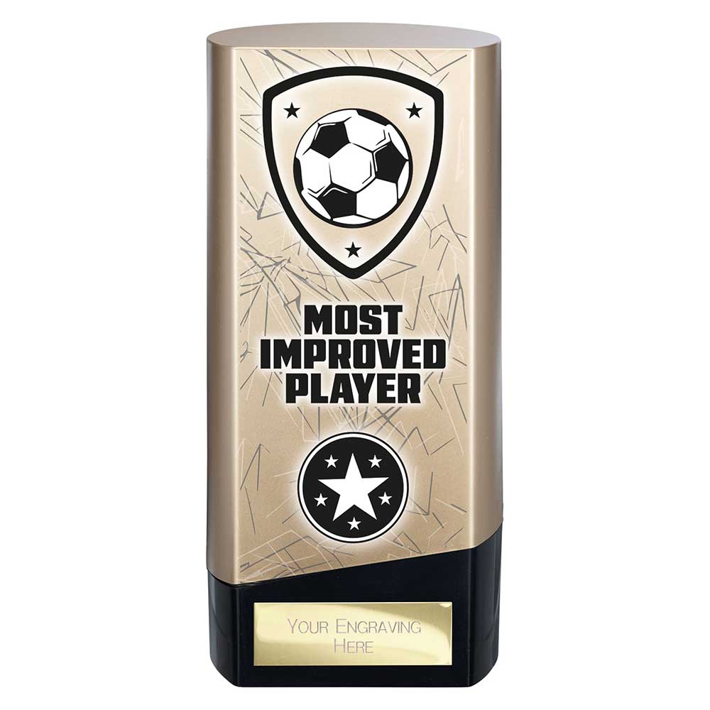 Prime Most Improved Player Football Trophy (Gold/Black)