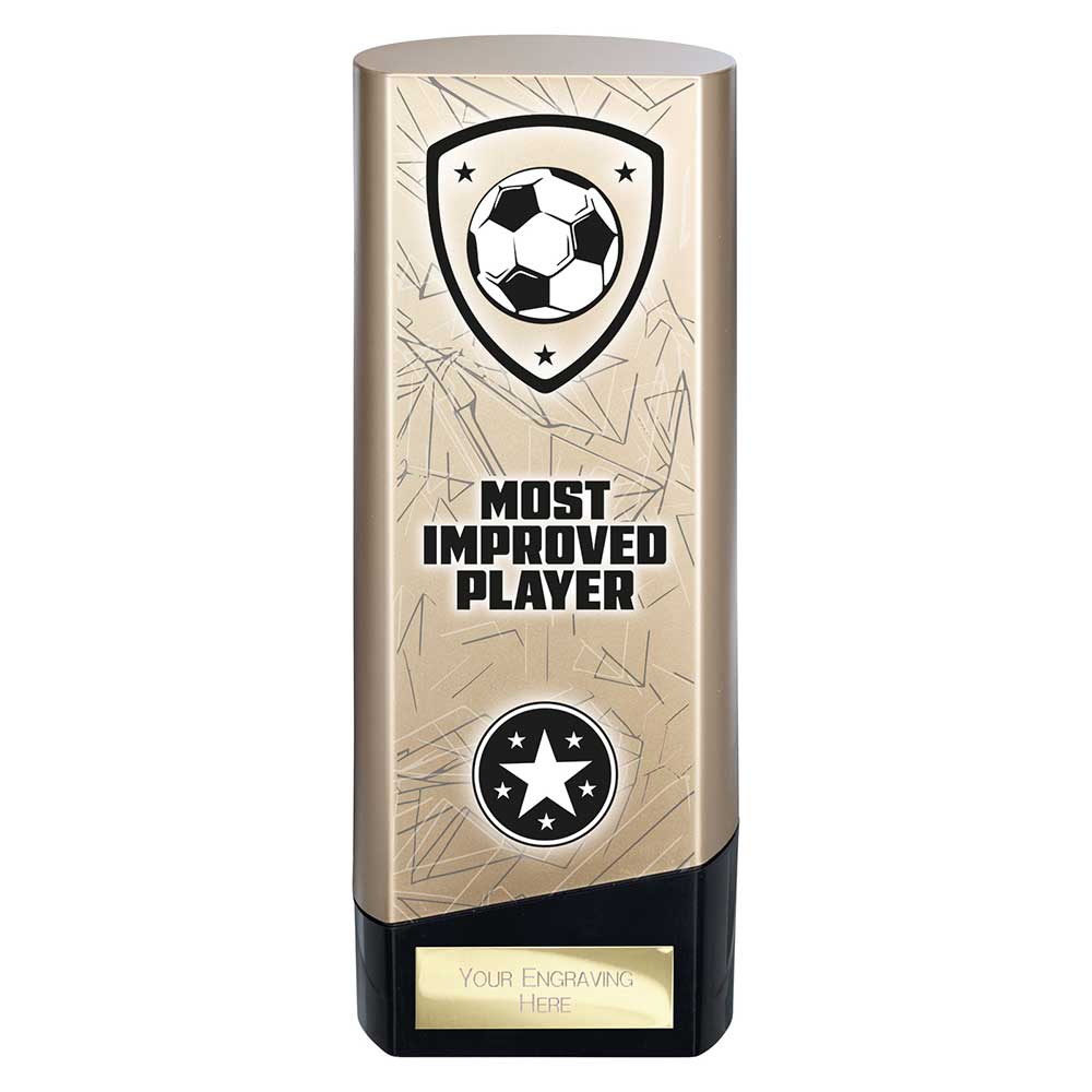 Prime Most Improved Player Football Trophy (Gold/Black)