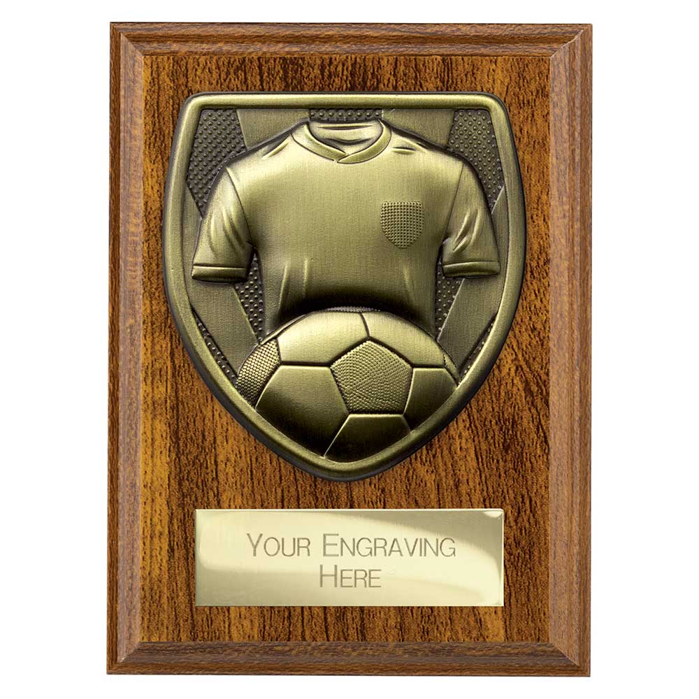 Football Shirt & Ball Walnut Plaque Award