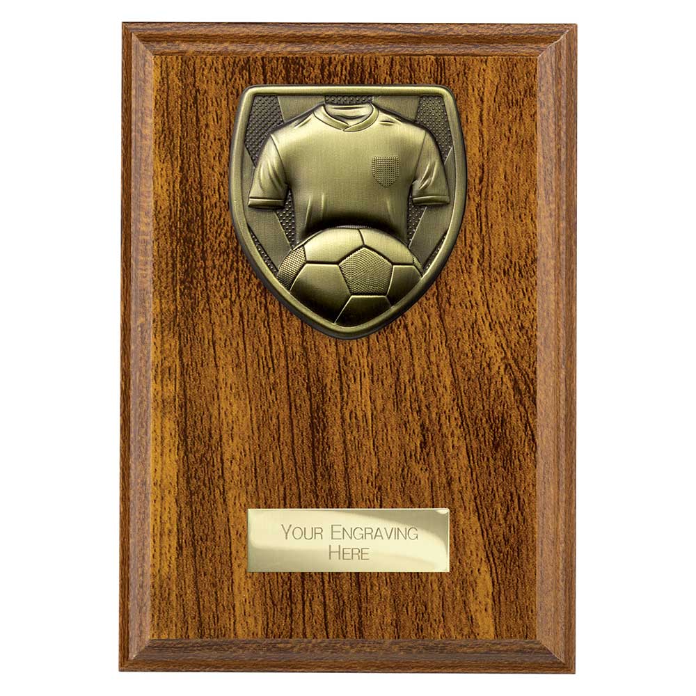 Football Shirt & Ball Walnut Plaque Award