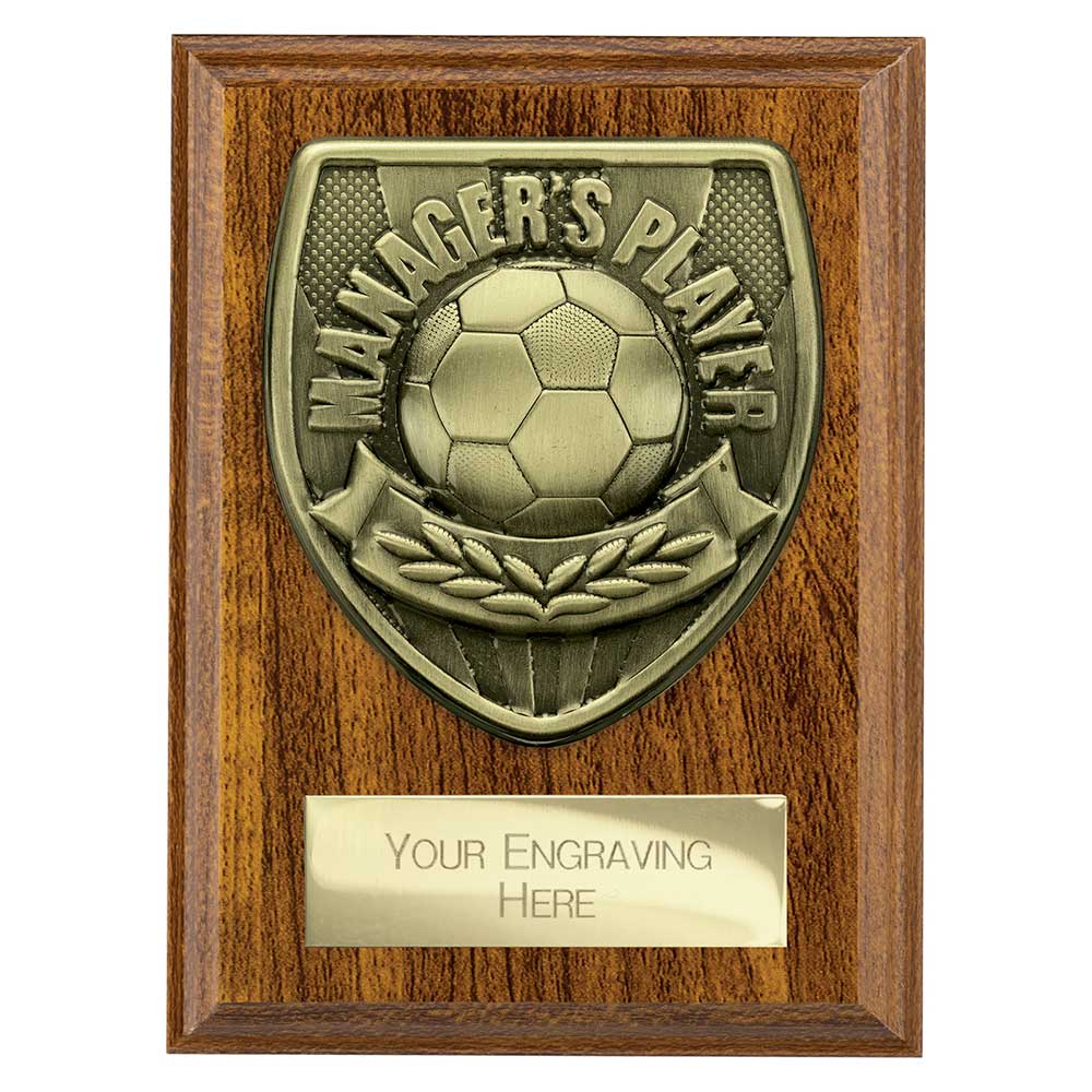 Football Managers Player Walnut Plaque Award