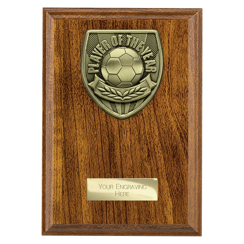 Football Player of the Year Walnut Plaque Award