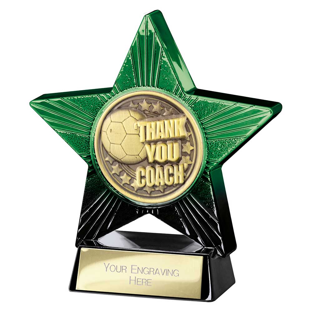 Superstar Thank you Coach Award - Green & Black