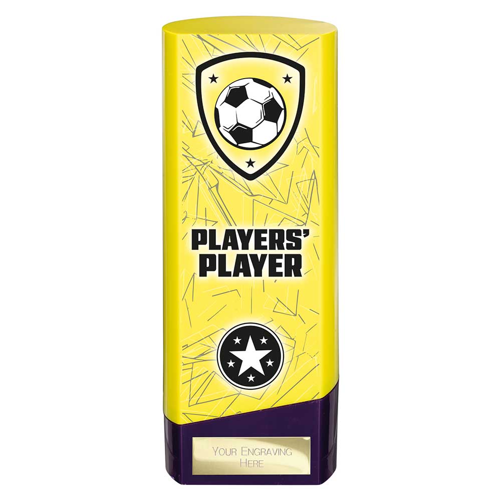 Prime Players Player Football Trophy (Yellow/Purple)