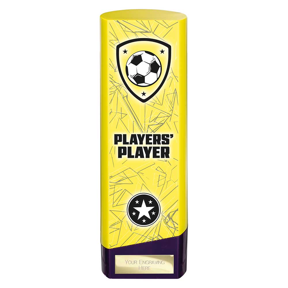 Prime Players Player Football Trophy (Yellow/Purple)