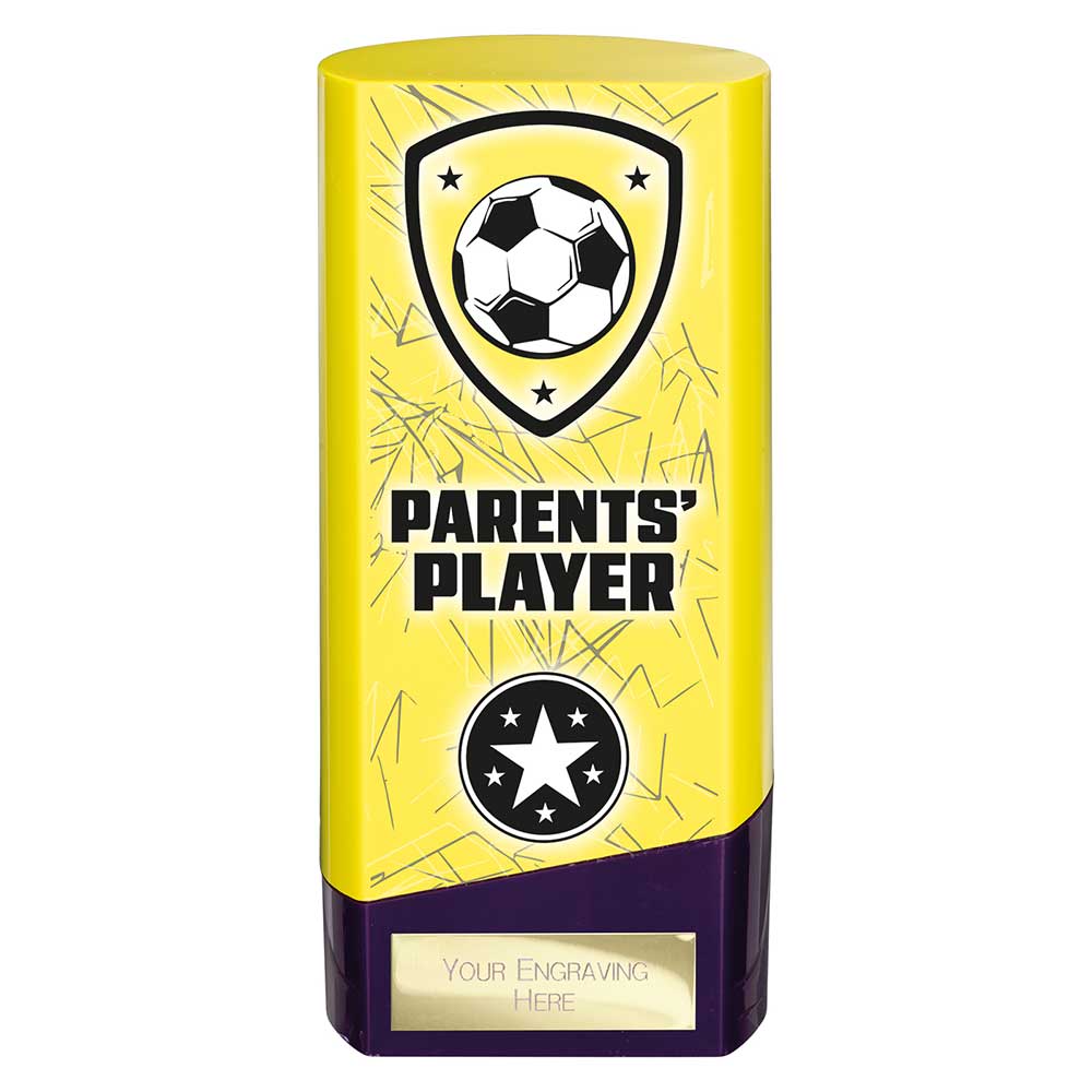 Prime Parents Player Football Trophy (Yellow/Purple)