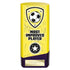 Prime Most Improved Player Football Trophy (Yellow/Purple)