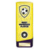 Prime Most Improved Player Football Trophy (Yellow/Purple)