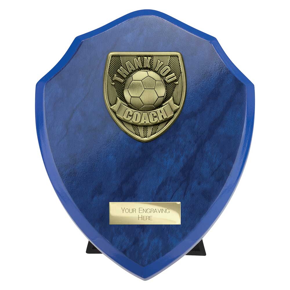 Cobra Shield Thank You Coach Football Award (Blue)