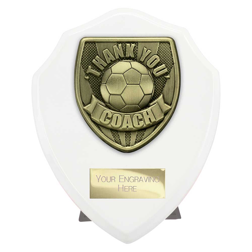 Cobra Shield Thank You Coach Football Award (White)