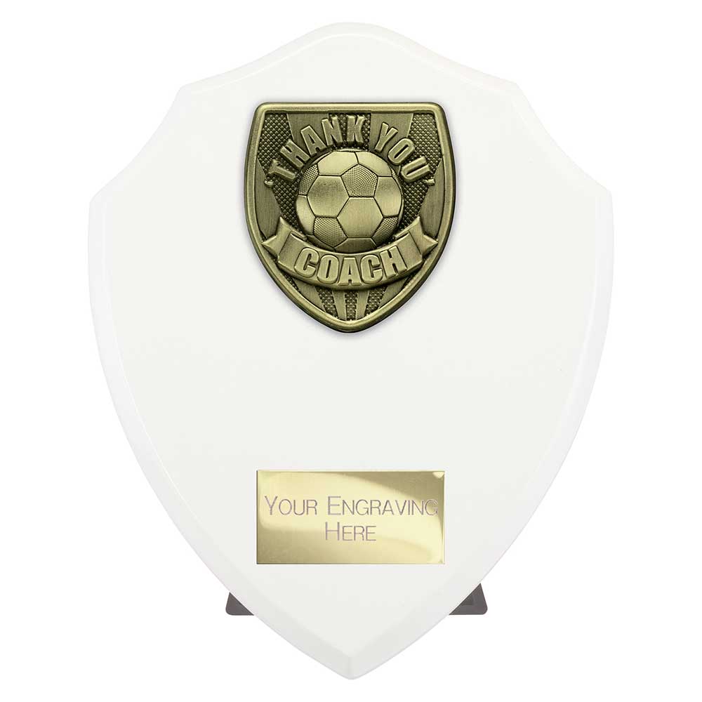 Cobra Shield Thank You Coach Football Award (White)