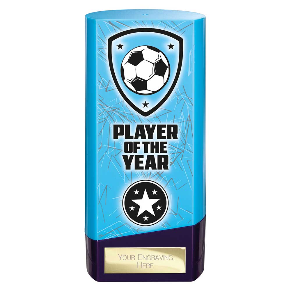 Prime Player of the Year Football Trophy (Blue/Purple)