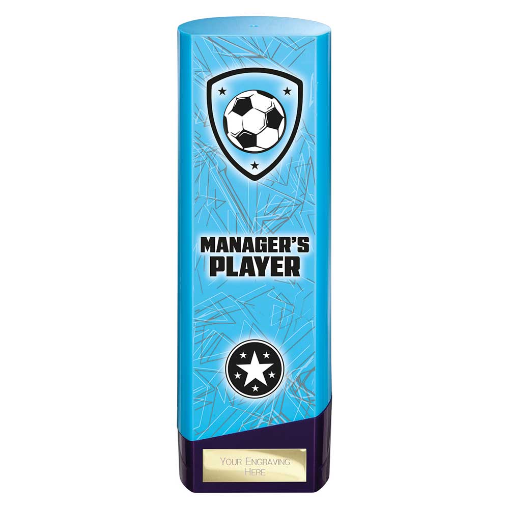 Prime Managers Player Football Trophy (Blue/Purple)