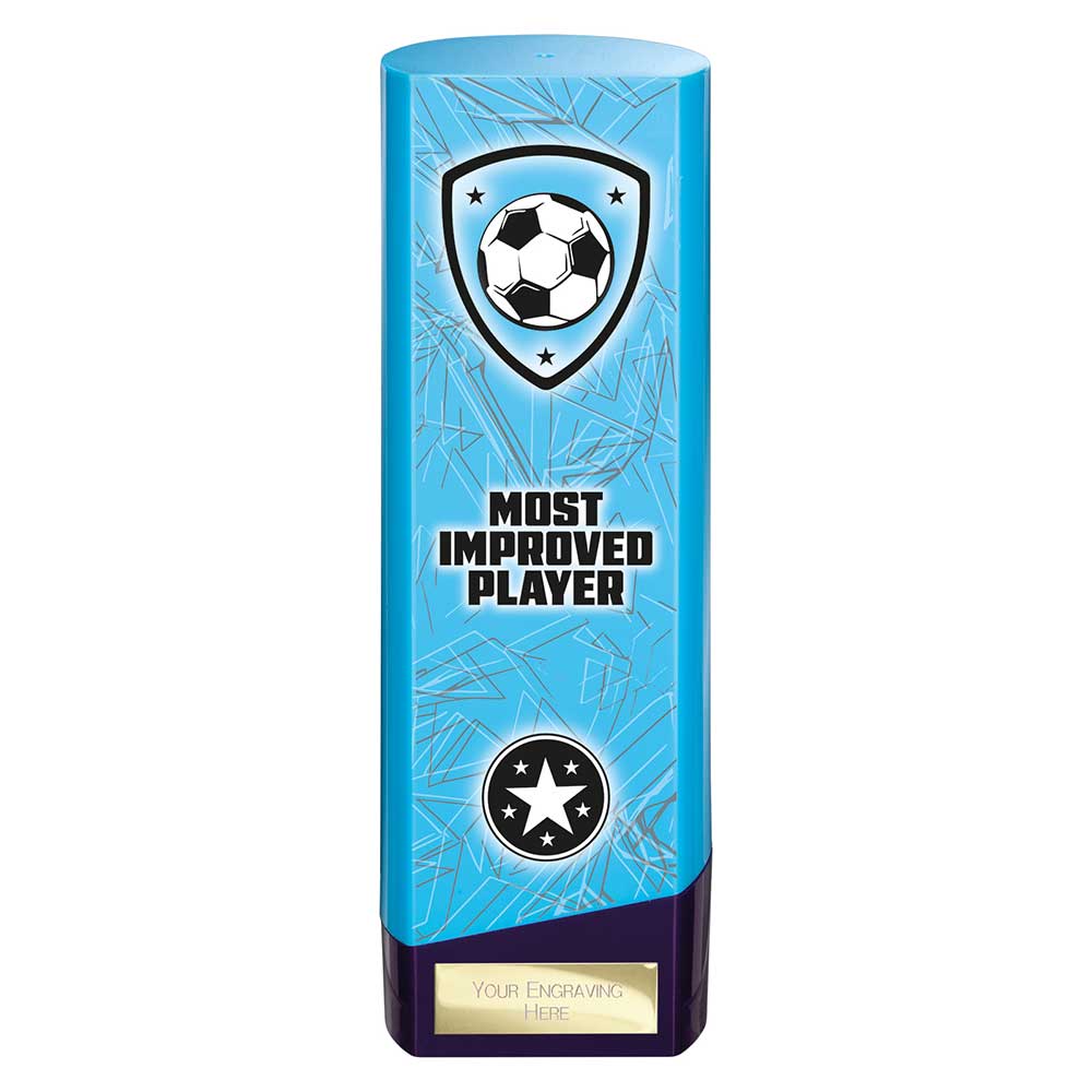 Prime Most Improved Player Football Trophy (Blue/Purple)