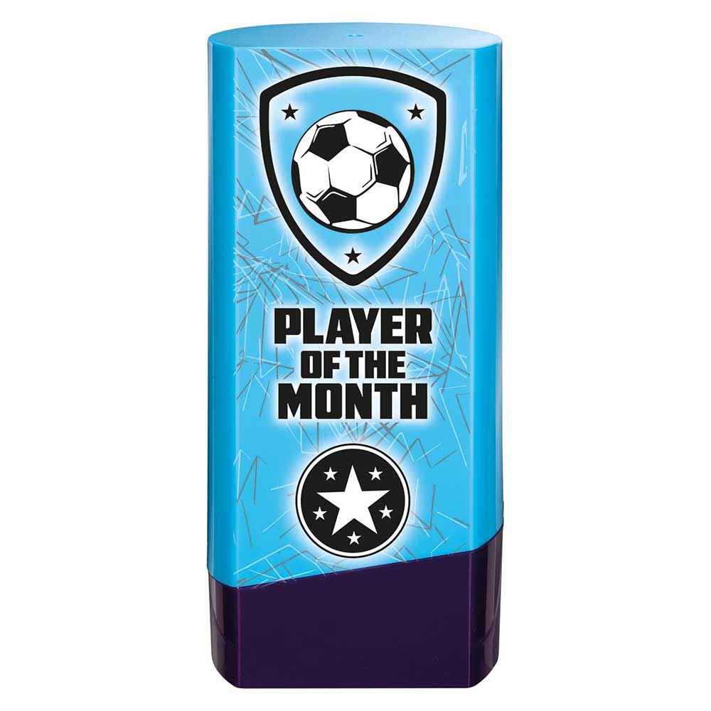 Prime Player of the Month Football Trophy (Blue/Purple)