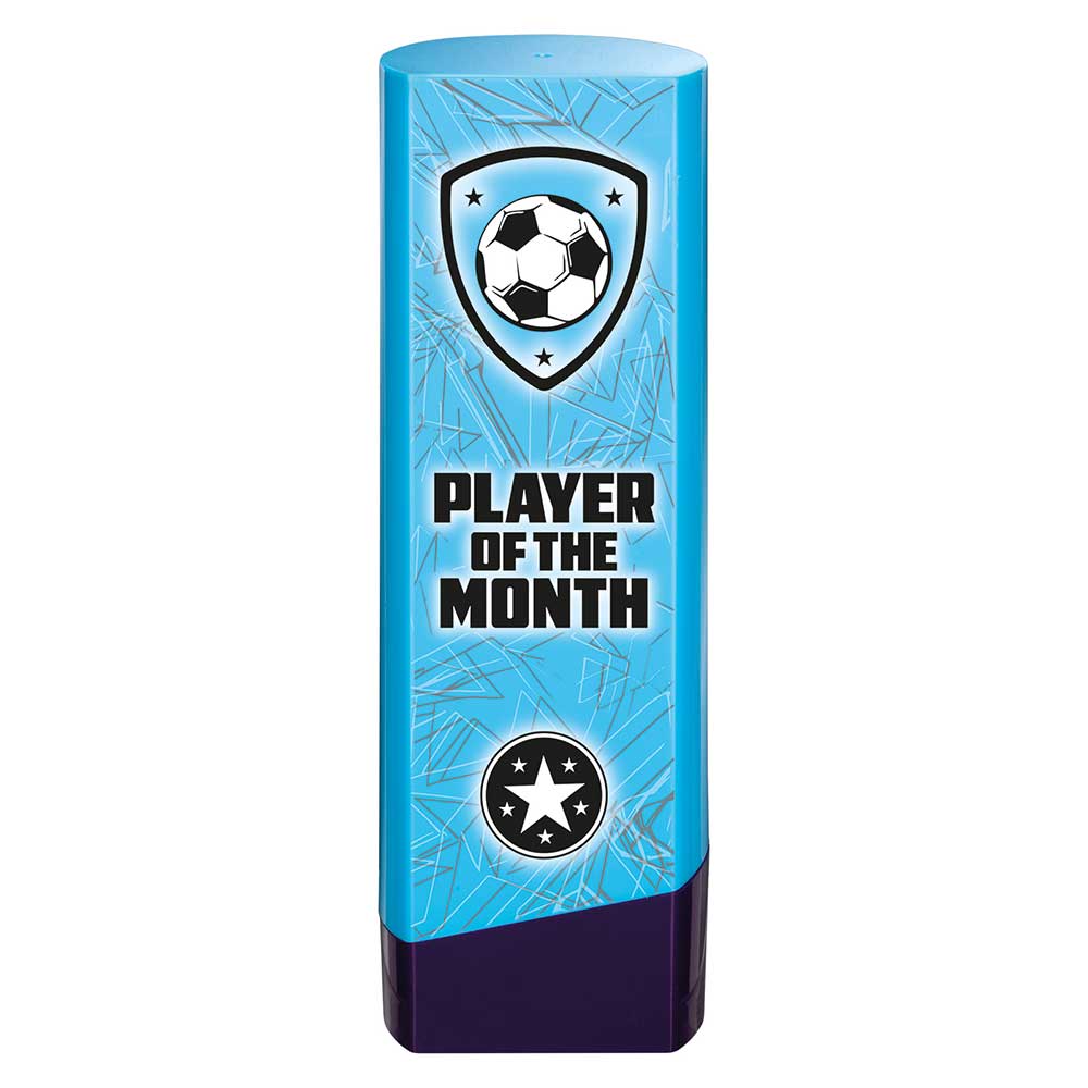 Prime Player of the Month Football Trophy (Blue/Purple)