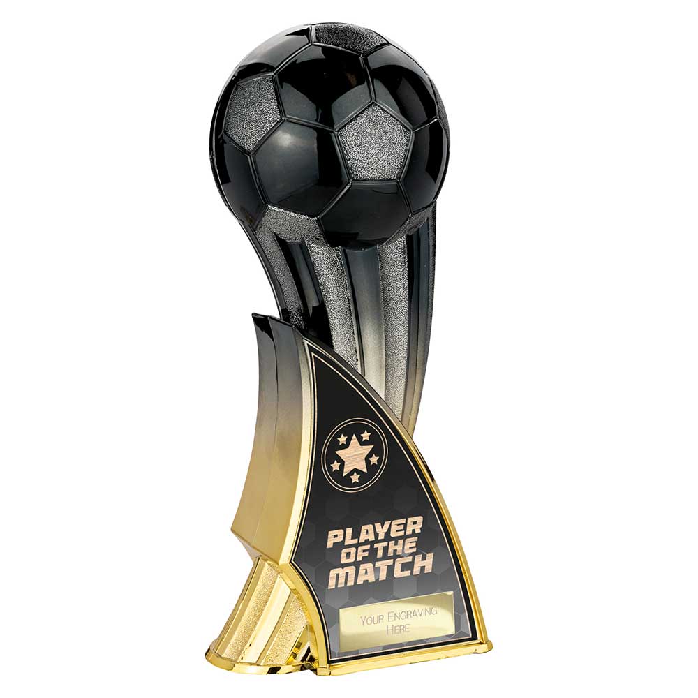 Firestorm Football Player of the Match Trophy (Black/Gold)