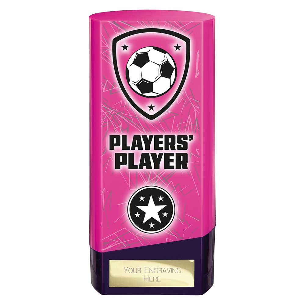 Prime Players Player Football Trophy (Pink/Purple)