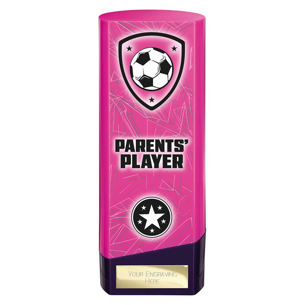 Prime Parents Player Football Trophy (Pink/Purple)