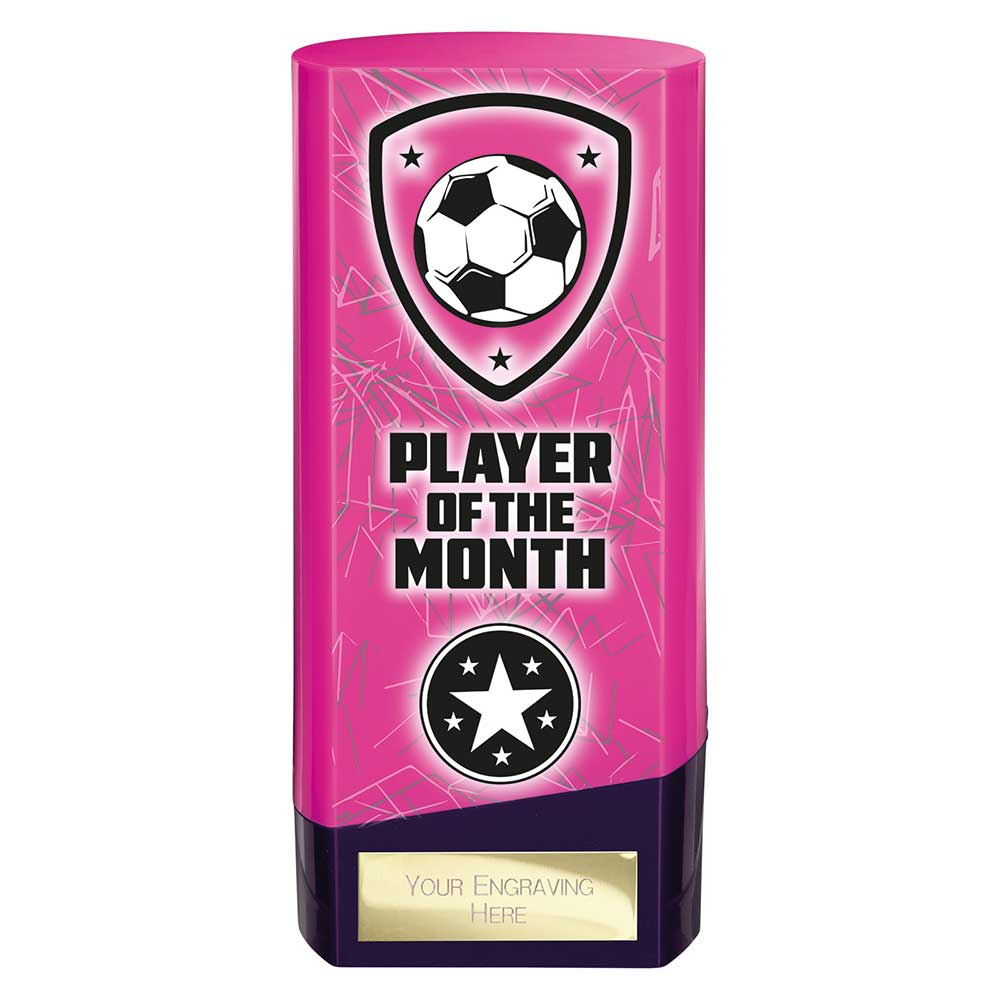 Prime Player of the Month Football Trophy (Pink/Purple)