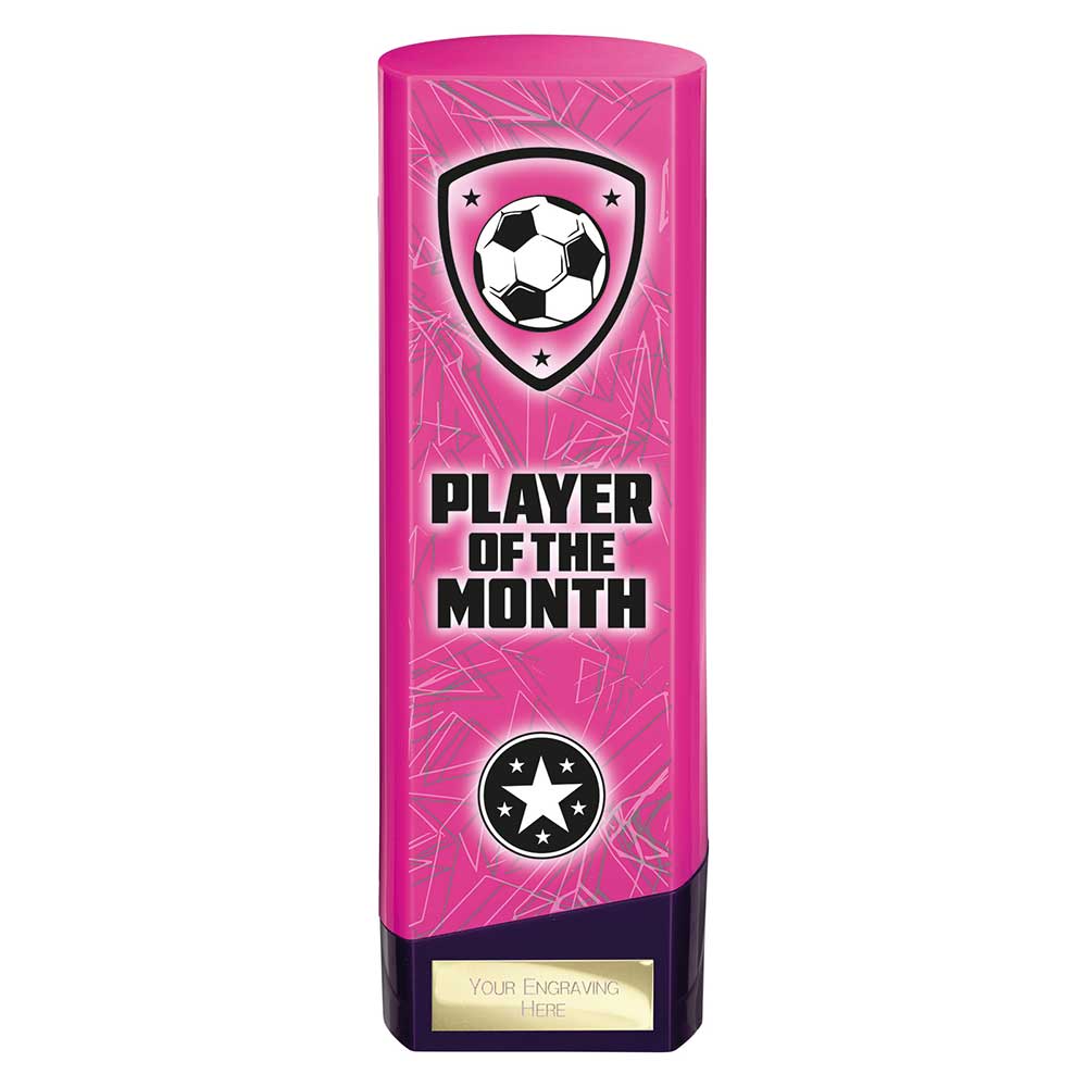 Prime Player of the Month Football Trophy (Pink/Purple)