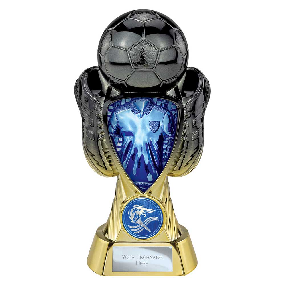 Tournament Football Trophy (Blue & Gold)
