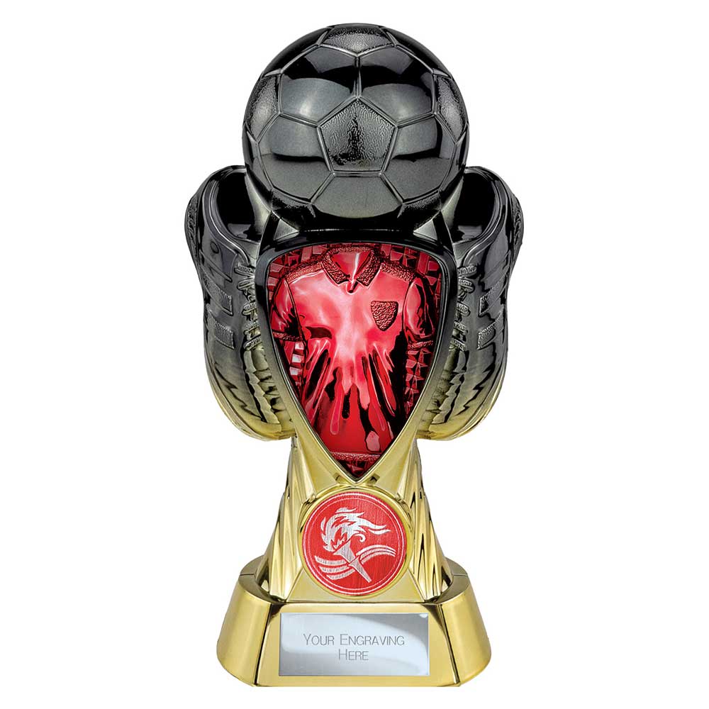 Tournament Football Trophy (Red & Gold)