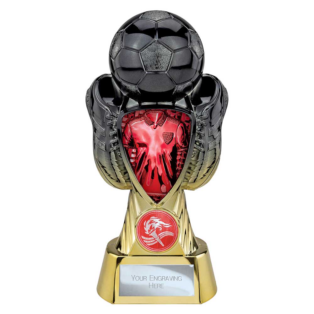 Tournament Football Trophy (Red & Gold)