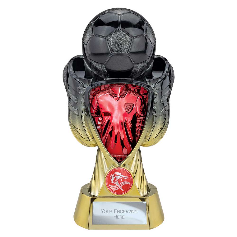 Tournament Football Trophy (Red & Gold)