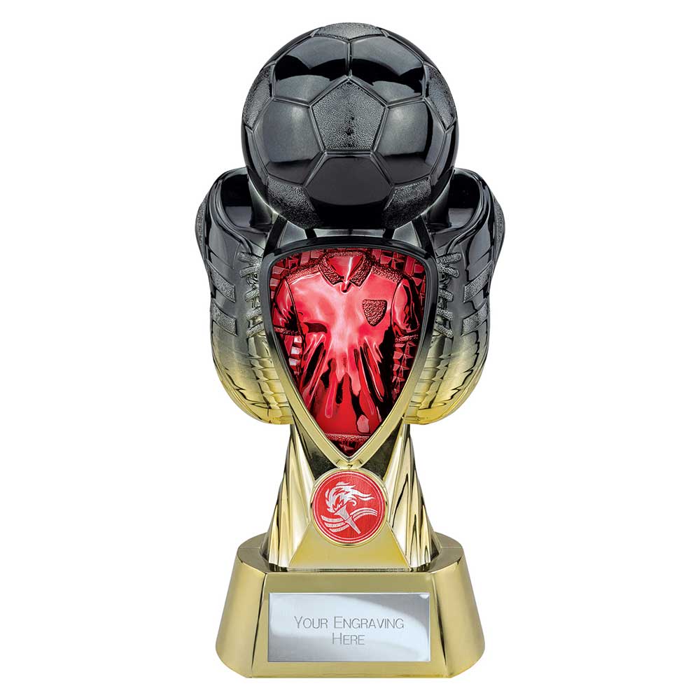 Tournament Football Trophy (Red & Gold)