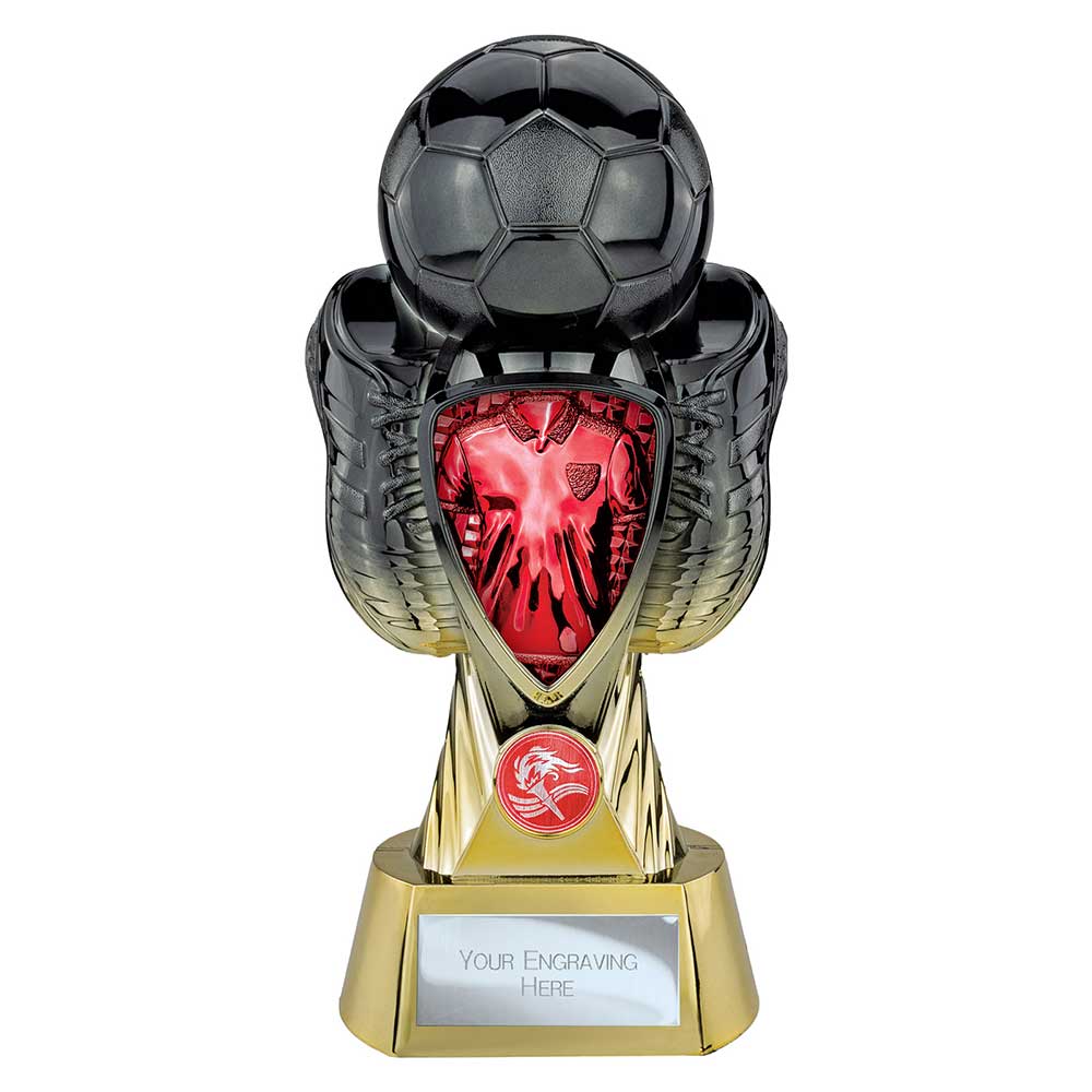 Tournament Football Trophy (Red & Gold)