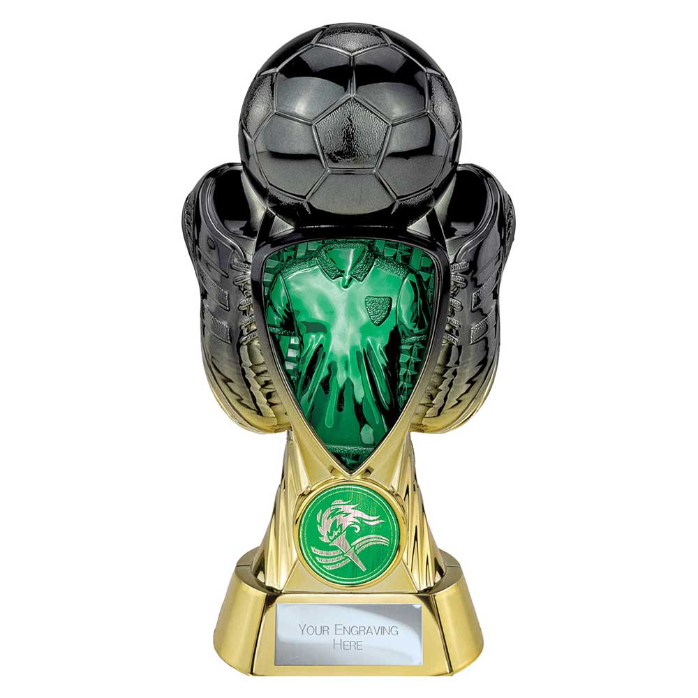 Tournament Football Trophy (Green & Gold)