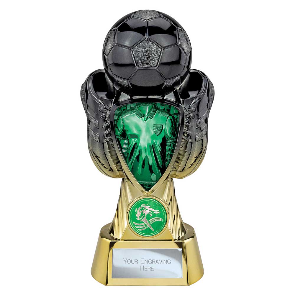 Tournament Football Trophy (Green & Gold)