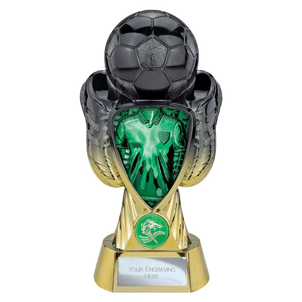 Tournament Football Trophy (Green & Gold)
