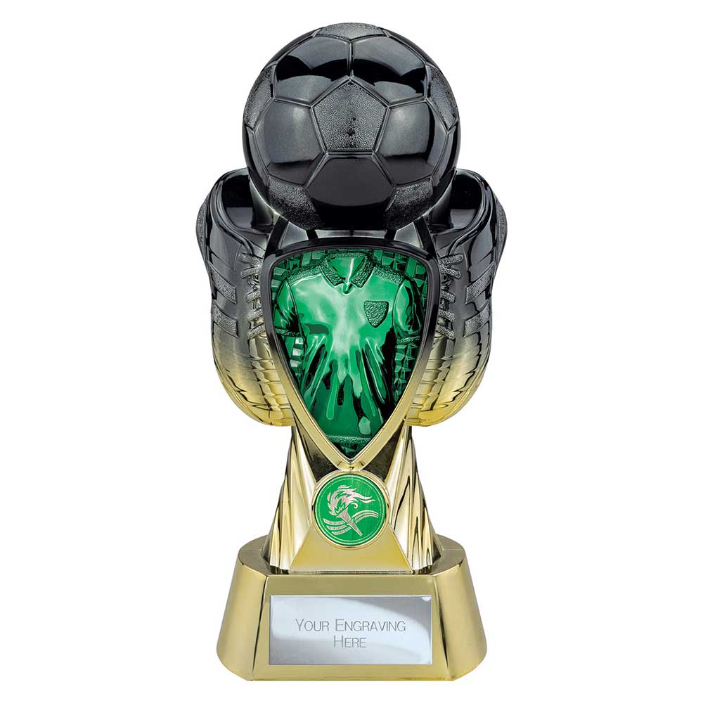Tournament Football Trophy (Green & Gold)