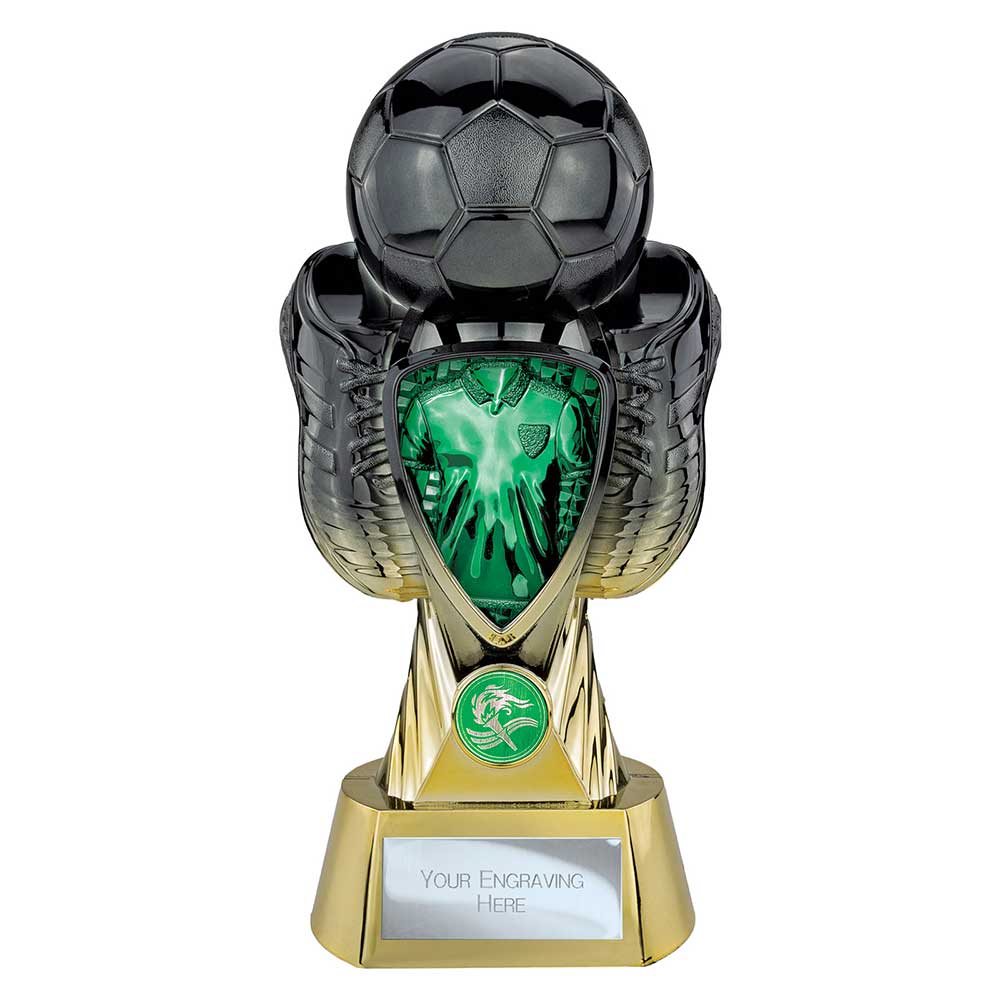 Tournament Football Trophy (Green & Gold)