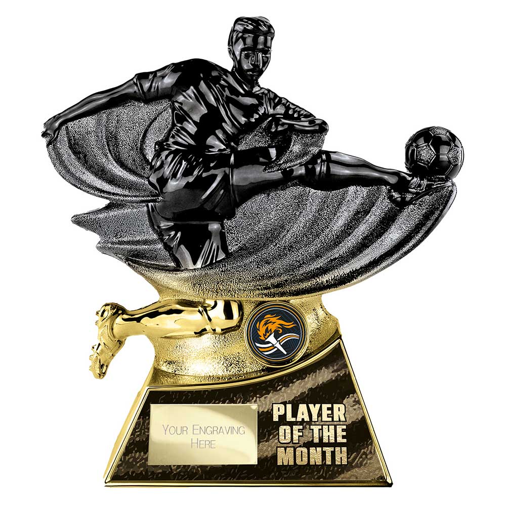 Power Strike Football Trophy - Player of the Month (Gold & Black)
