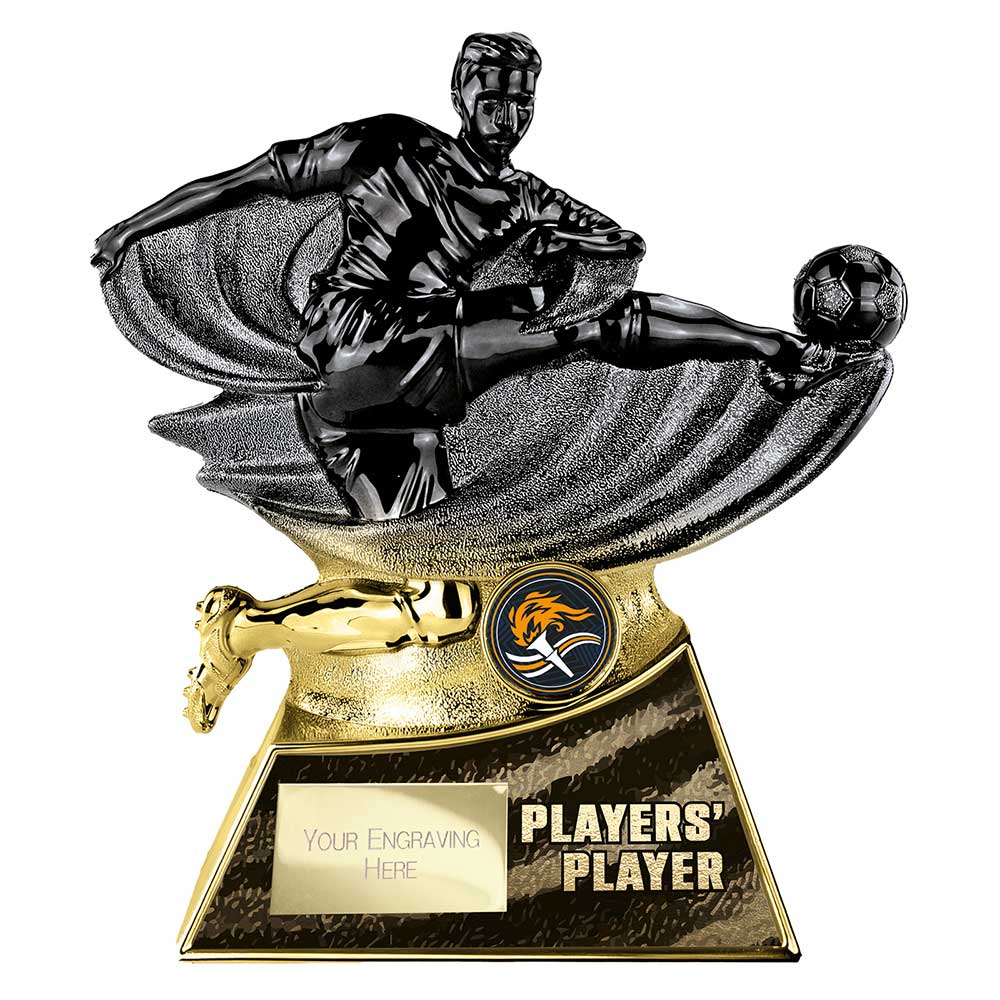 Power Strike Football Trophy - Players Player (Gold & Black)
