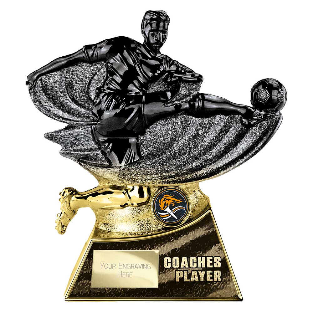Power Strike Football Trophy - Coaches Player (Gold & Black)