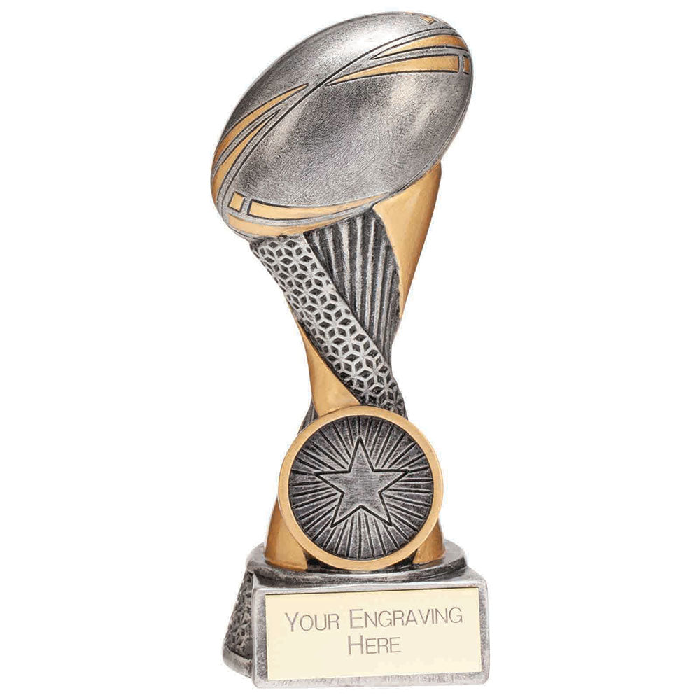 Revolution Rugby Resin Award Silver 125mm (CLEARANCE)