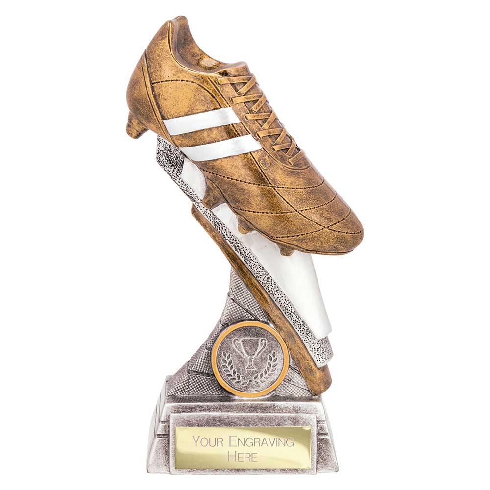 Thunder Football Boot Statue Trophy (Silver/Gold)